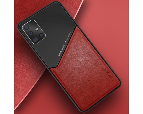 Бізнес чохол бампер GENEROUS для Samsung Galaxy A71 4G з скла і штучної шкіри Бізнес чохол бампер GENEROUS для Samsung Galaxy A71 4G з скла і штучної шкіри