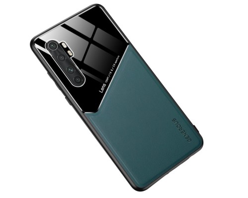 Бізнес чохол бампер GENEROUS для Xiaomi Mi Note 10 Lite зі скла і штучної шкіри Бізнес чохол бампер GENEROUS для Xiaomi Mi Note 10 Lite зі скла і штучної шкіри