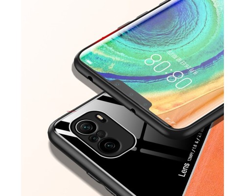 Бізнес чохол бампер GENEROUS для Xiaomi Poco F3 з скла і штучної шкіри Бізнес чохол бампер GENEROUS для Xiaomi Poco F3 з скла і штучної шкіри