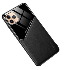 Бізнес чохол бампер GENEROUS для Apple Iphone 13 Pro Max зі скла і штучної шкіри