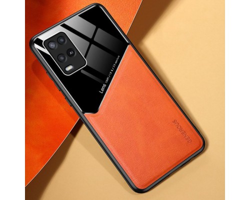 Бізнес чохол бампер GENEROUS для Oppo A54 4G з скла і штучної шкіри Бізнес чохол бампер GENEROUS для Oppo A54 4G з скла і штучної шкіри