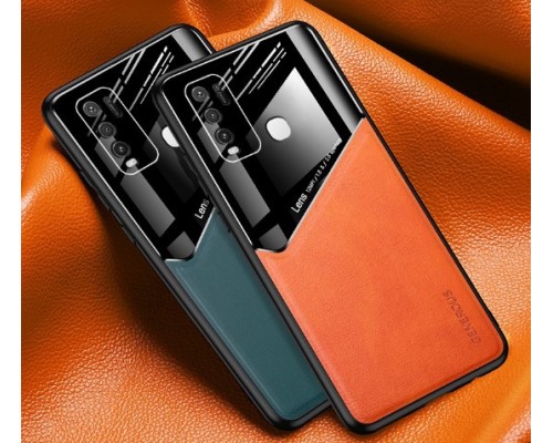 Бізнес чохол бампер GENEROUS для Vivo Y30 з скла і штучної шкіри Бізнес чохол бампер GENEROUS для Vivo Y30 з скла і штучної шкіри