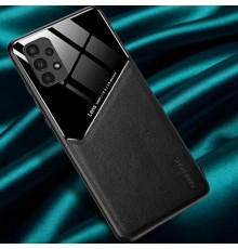 Бізнес чехол бампер GENEROUS для Samsung Galaxy A73 5G зі скла і штучної шкіри