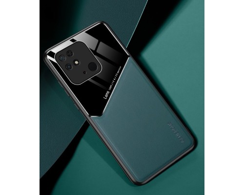 Бізнес чехол бампер GENEROUS для Xiaomi Redmi 10C зі скла і штучної шкіри Бізнес чехол бампер GENEROUS для Xiaomi Redmi 10C зі скла і штучної шкіри