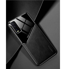 Бізнес чохол-бампер GENEROUS для Vivo Y11s зі скла та штучної шкіри