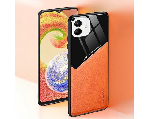 Бізнес чохол бампер GENEROUS для Samsung Galaxy A04e зі скла і штучної шкіри Бізнес чохол бампер GENEROUS для Samsung Galaxy A04e зі скла і штучної шкіри