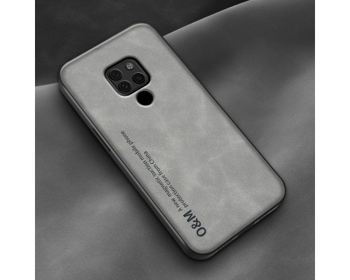 Шкіряний чохол Sheepskin з магнітом для Huawei Mate 20 Light gray Шкіряний чохол Sheepskin з магнітом для Huawei Mate 20 Light gray