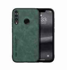 Шкіряний чохол Sheepskin з магнітом для Huawei P30 Lite Green