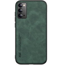 Шкіряний чохол Sheepskin з магнітом для Samsung Galaxy Note 20 Green