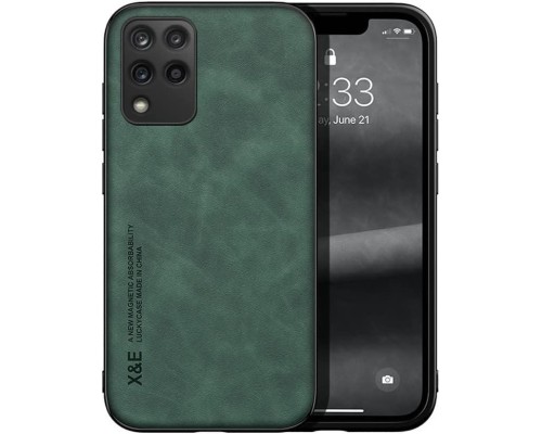Шкіряний чохол Sheepskin з магнітом для Samsung Galaxy M33 Green Шкіряний чохол Sheepskin з магнітом для Samsung Galaxy M33 Green