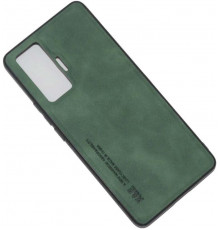 Шкіряний чохол Sheepskin з магнітом для Vivo X50 Pro Green