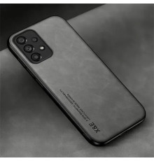 Шкіряний чохол Sheepskin з магнітом для Samsung Galaxy A52 Light gray
