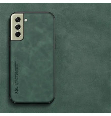 Шкіряний чохол Sheepskin з магнітом для Samsung Galaxy S21 FE Green