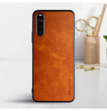 Шкіряний чохол AIORIA Vintage для Sony Xperia 10 IV orange