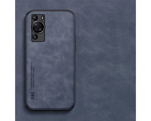 Шкіряний чохол Sheepskin з магнітом для Huawei P60 Pro Blue Шкіряний чохол Sheepskin з магнітом для Huawei P60 Pro Blue
