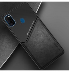 Бізнес чохол бампер GENEROUS для Samsung Galaxy M21 з скла і штучної шкіри
