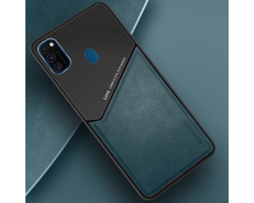 Бізнес чохол бампер GENEROUS для Samsung Galaxy M21 з скла і штучної шкіри Бізнес чохол бампер GENEROUS для Samsung Galaxy M21 з скла і штучної шкіри