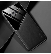 Бізнес чохол бампер GENEROUS для Samsung Galaxy S10 з скла і штучної шкіри
