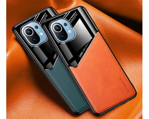 Бізнес чохол бампер GENEROUS для Xiaomi Mi 11 з скла і штучної шкіри Бізнес чохол бампер GENEROUS для Xiaomi Mi 11 з скла і штучної шкіри