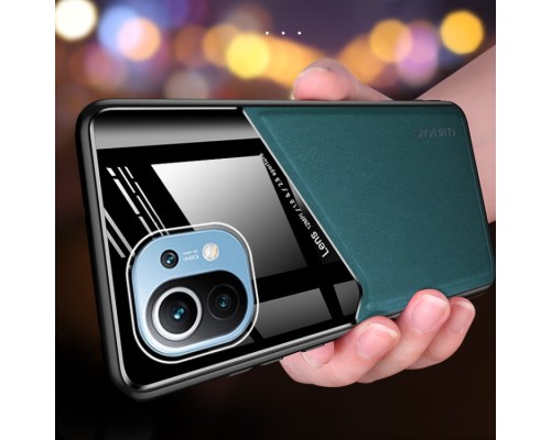 Бізнес чохол бампер GENEROUS для Xiaomi Mi 11 з скла і штучної шкіри Бізнес чохол бампер GENEROUS для Xiaomi Mi 11 з скла і штучної шкіри