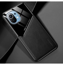 Бізнес чохол бампер GENEROUS для Xiaomi Mi 11 з скла і штучної шкіри