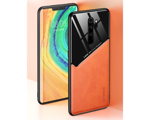 Бізнес чохол бампер GENEROUS для Xiaomi Redmi Note 8 Pro зі скла і штучної шкіри Бізнес чохол бампер GENEROUS для Xiaomi Redmi Note 8 Pro зі скла і штучної шкіри