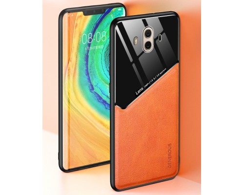 Бізнес чохол бампер GENEROUS для Huawei Mate 10 з скла і штучної шкіри Бізнес чохол бампер GENEROUS для Huawei Mate 10 з скла і штучної шкіри