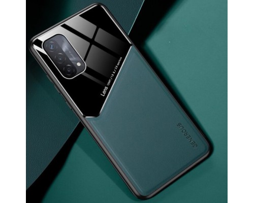 Бізнес чохол бампер GENEROUS для Oppo A74 4G з скла і штучної шкіри Бізнес чохол бампер GENEROUS для Oppo A74 4G з скла і штучної шкіри