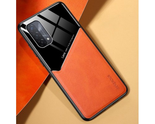 Бізнес чохол бампер GENEROUS для Oppo A74 4G з скла і штучної шкіри Бізнес чохол бампер GENEROUS для Oppo A74 4G з скла і штучної шкіри