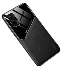 Бізнес чохол бампер GENEROUS для Realme 7 Pro зі скла і штучної шкіри