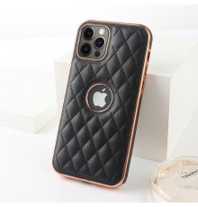 Розкішний м'який чохол Lambskin Premium case для Apple Iphone 12 Pro Black