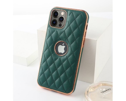 Розкішний м'який чохол Premium Lambskin case для Apple Iphone 12 Pro Green Розкішний м'який чохол Premium Lambskin case для Apple Iphone 12 Pro Green