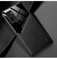Бізнес чехол бампер GENEROUS для Oppo A76 4G зі скла і штучної шкіри