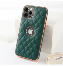 Роскошний м'який чохол Lambskin Premium case для Apple Iphone 13 Pro Max Green