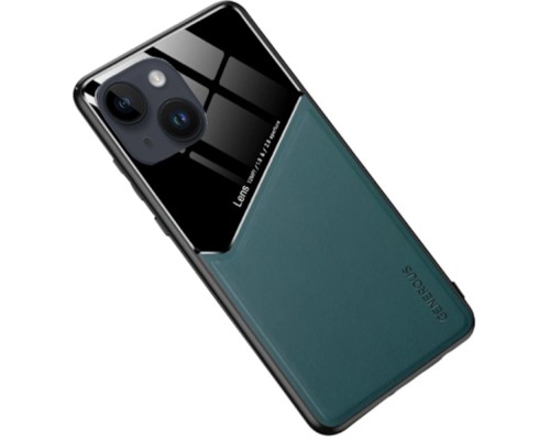 Бізнес чохол бампер GENEROUS для Apple iPhone 14 зі скла та штучної шкіри Бізнес чохол бампер GENEROUS для Apple iPhone 14 зі скла та штучної шкіри