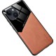 Бізнес чохол бампер GENEROUS для Apple iPhone 14 зі скла та штучної шкіри