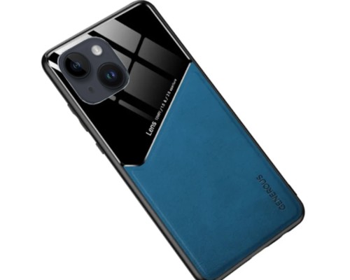 Бізнес чохол бампер GENEROUS для Apple iPhone 14 зі скла та штучної шкіри Бізнес чохол бампер GENEROUS для Apple iPhone 14 зі скла та штучної шкіри