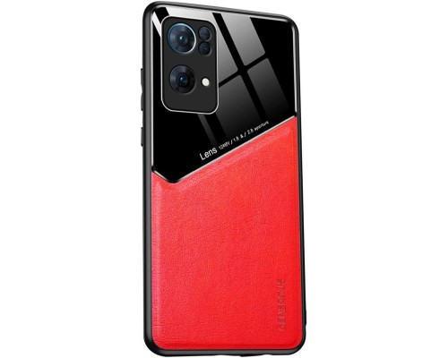 Бізнес чохол бампер GENEROUS для Oppo Reno7 Pro 5G зі скла та штучної шкіри