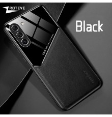 Бізнес чохол бампер GENEROUS для Samsung Galaxy S23 Plus зі скла і штучної шкіри