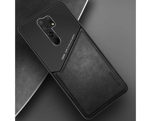 Бізнес чохол бампер GENEROUS для Xiaomi Redmi 9 зі скла і штучної шкіри Бізнес чохол бампер GENEROUS для Xiaomi Redmi 9 зі скла і штучної шкіри