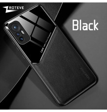 Бізнес чохол бампер GENEROUS для Xiaomi Redmi Note 12S зі скла і штучної шкіри