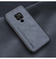 Шкіряний чохол Sheepskin з магнітом для Huawei Mate 20 Blue