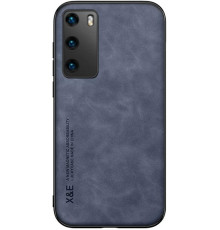 Шкіряний чохол Sheepskin з магнітом для Huawei P40 Blue