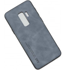 Шкіряний чохол Sheepskin з магнітом для Samsung Galaxy S9 Blue