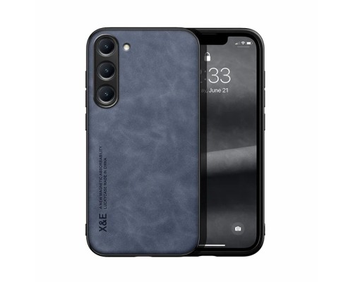 Шкіряний чохол Sheepskin з магнітом для Samsung Galaxy S23 Blue Шкіряний чохол Sheepskin з магнітом для Samsung Galaxy S23 Blue