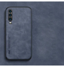 Шкіряний чохол Sheepskin з магнітом для Huawei P30 Blue