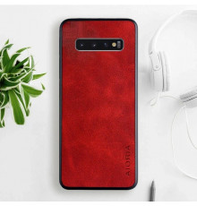 Шкіряний чохол AIORIA Vintage для Samsung Galaxy S10 red