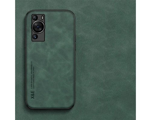 Шкіряний чохол Sheepskin з магнітом для Huawei P60 Pro Green Шкіряний чохол Sheepskin з магнітом для Huawei P60 Pro Green