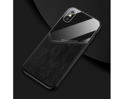 Бізнес чохол бампер GENEROUS для Apple Iphone X / XS зі скла і штучної шкіри Бізнес чохол бампер GENEROUS для Apple Iphone X / XS зі скла і штучної шкіри
