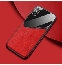 Бізнес чохол бампер GENEROUS для Apple Iphone X / XS зі скла і штучної шкіри